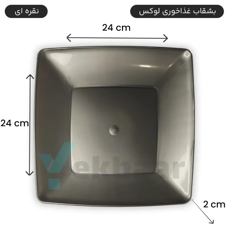 بشقاب یکبار مصرف غذا خوری مدل لوکس رنگ نقره ای + ارسال سریع و ارزان ترین قیمت
